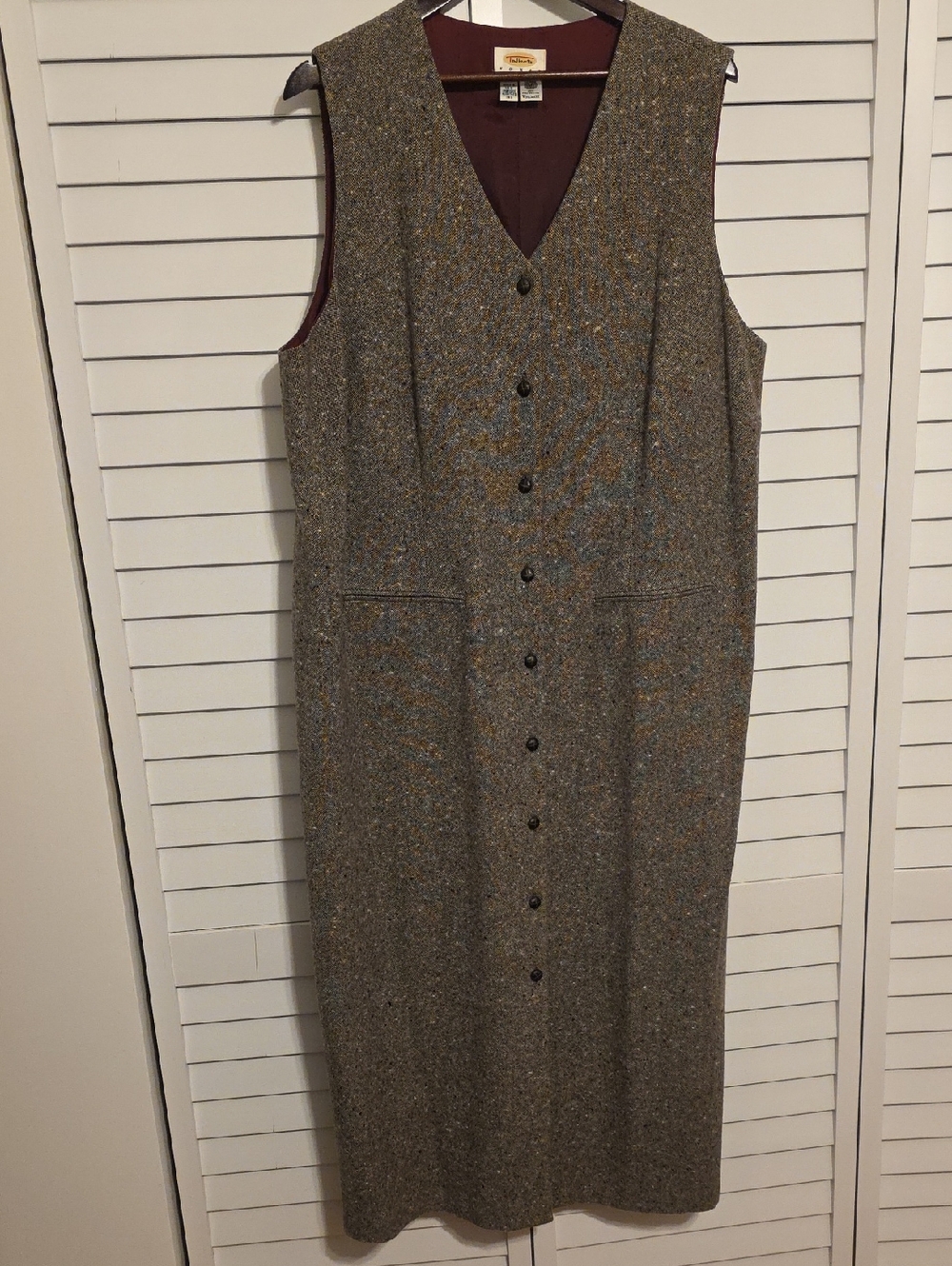 Talbots Classic Brown Tweed Dress